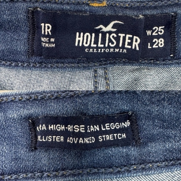 Hollister Ultra High-Rise Ripped Jean Leggings Advanced Stretch - Picture 15 of 16
